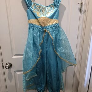 Kids Princess Costume in Blue and Gold